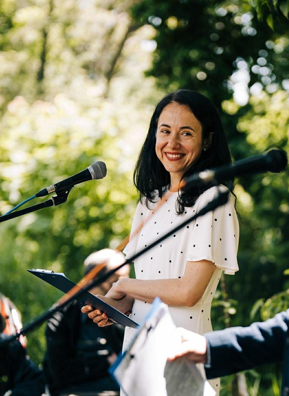 Joanna, założycielka fundacji, podczas spotkania plenerowego